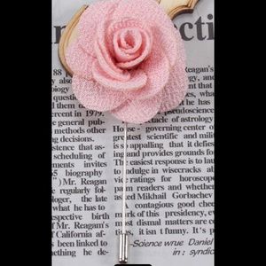 Fabric Flower Brooches Men/Women Brooch Pin Pink